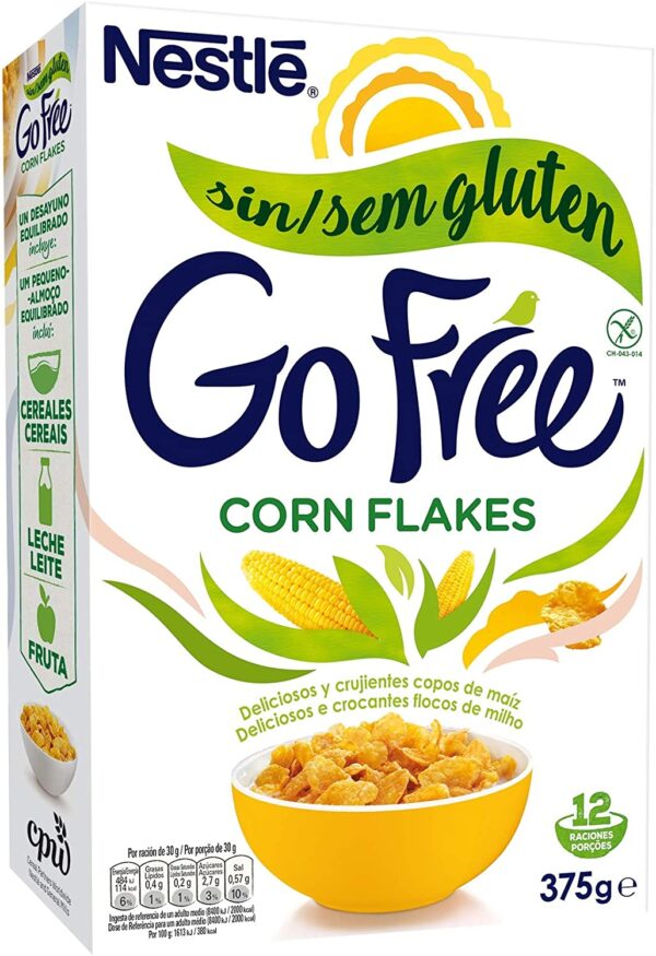 Copos de maíz sin azúcar y sin gluten 375gr